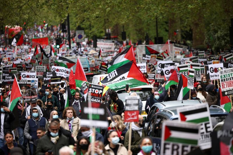 Manifestation Palestine à Londres le 15 Mai 2021